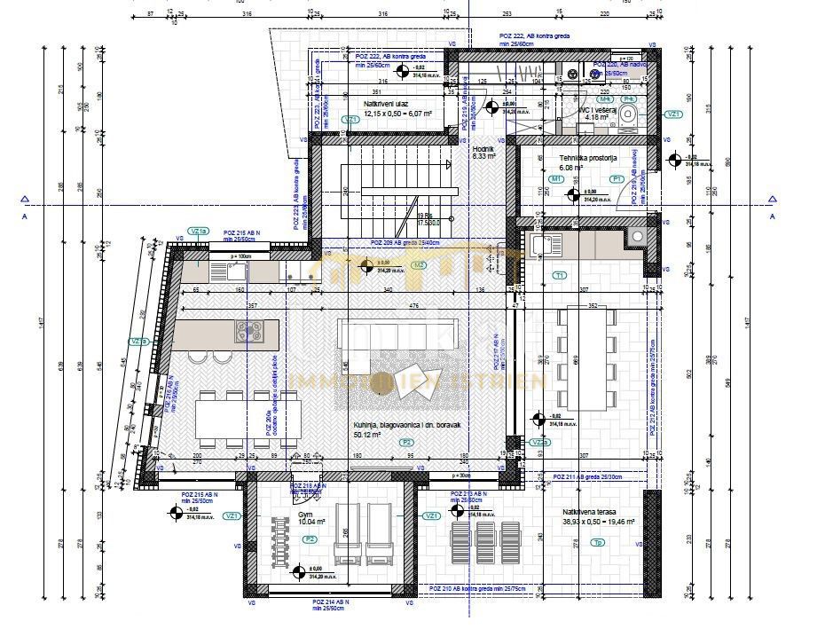 Terreno con permesso di costruzione a Tinjan